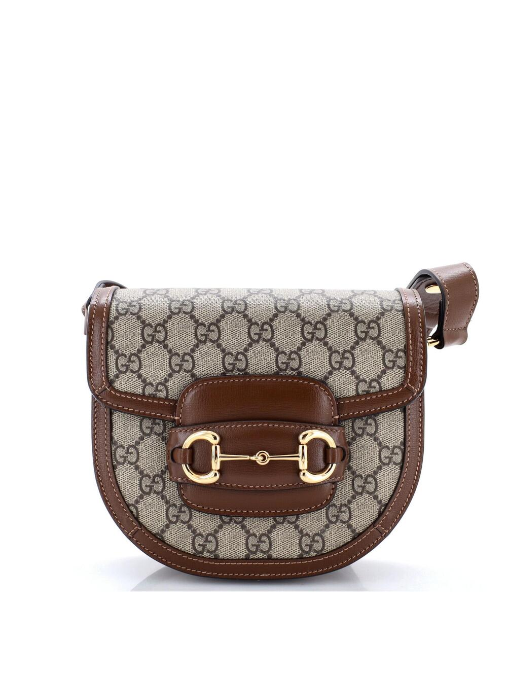 Gucci Horsebit Rounded Shoulder Bag Gg #306769G21B